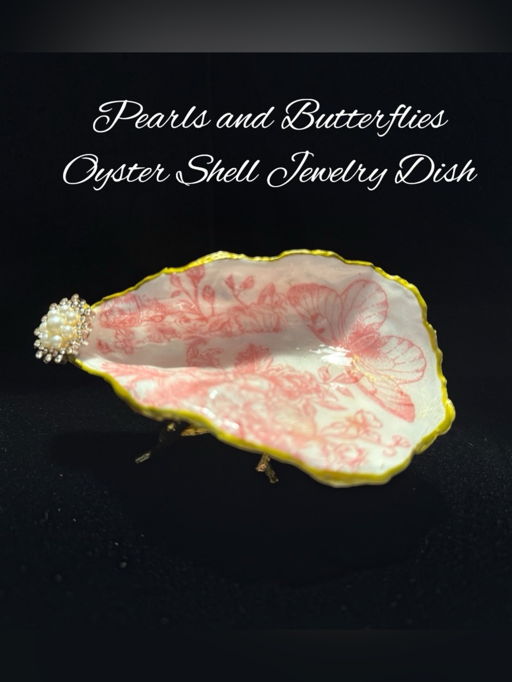 Pink Oyster Shell Jewelry Tray